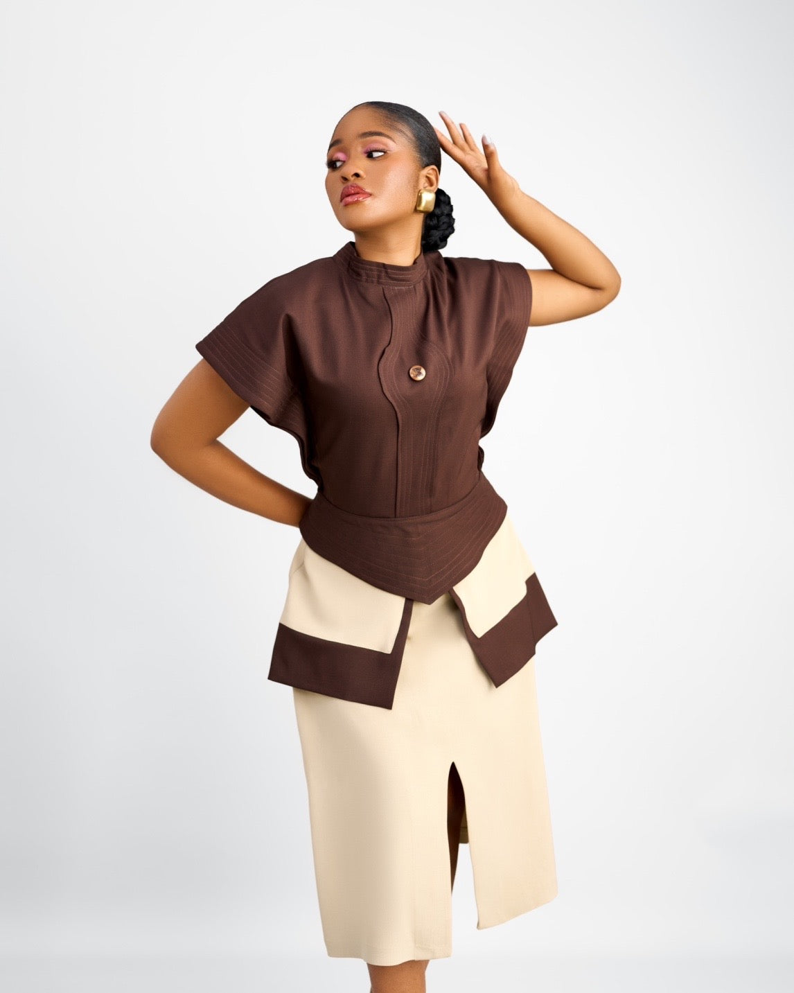 ADAURE SET (BROWN/NUDE)