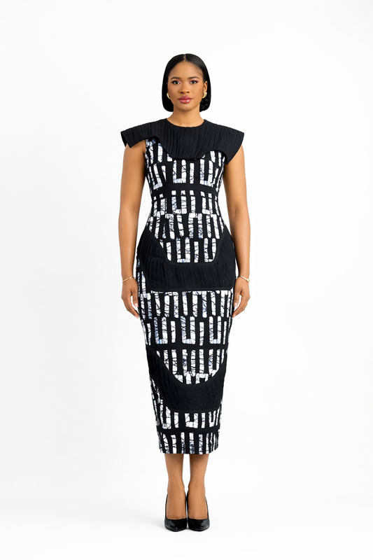 KWELUAKU ADIRE DRESS